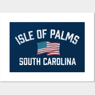 Isle of Palms Patriotic USA American Flag Vintage Posters and Art